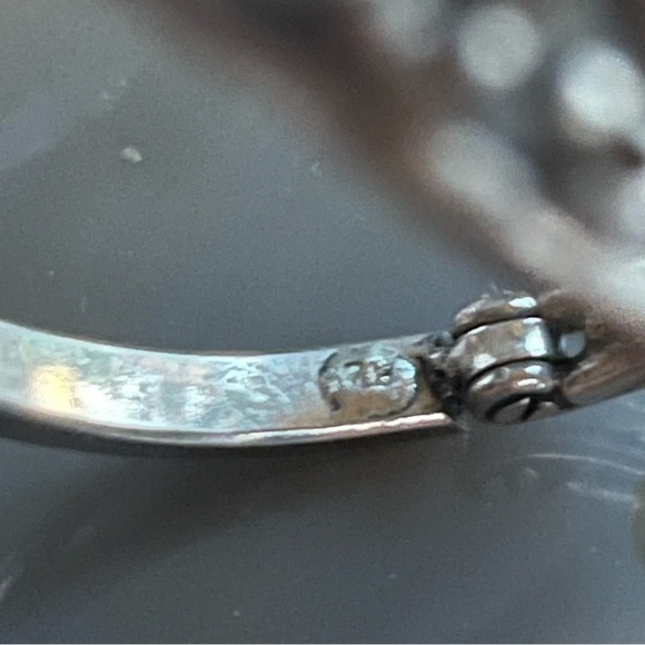 Vintage European Baltic Amber and Sterling Silver Oval Bracelet - One Of A Kind! - Picture 4 of 10